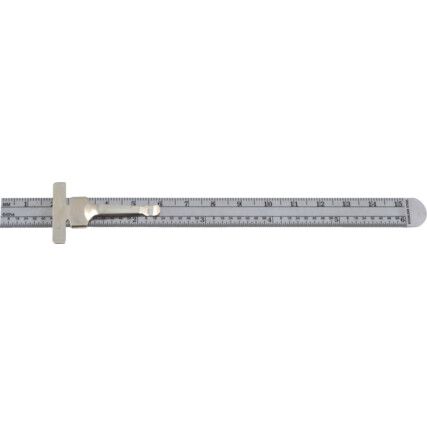 150mm/6" ST/STEEL RULE C/ W POCKET CLIP