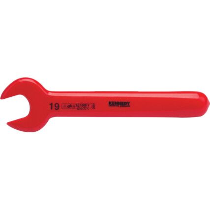 Single End, Insulated Open End Spanner, 24mm, Metric