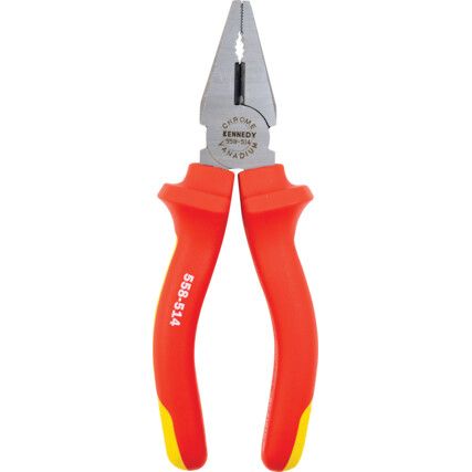 Combination Pliers, Serrated, High Carbon Alloy Steel, 160mm, VDE