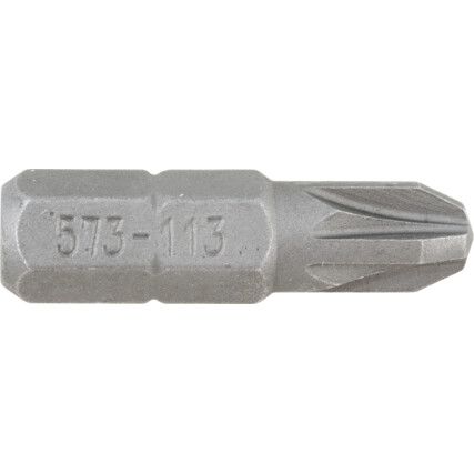 Screwdriver Bit, PZ3, Pozi, 1/4" Hex