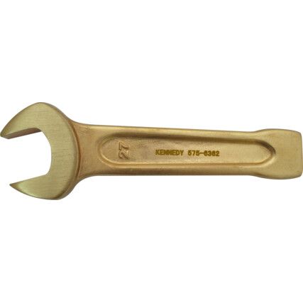 Single End, Non-Sparking Open End Slogging Spanner, 27mm, Metric