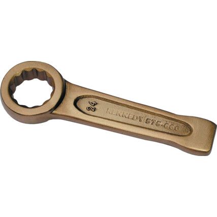 Single End, Non-Sparking Open End Slogging Spanner, 27mm, Metric