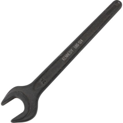 Metric Open Ended Spanner, Single End, Vanadium Steel, 24mm