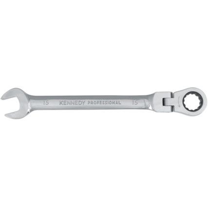 Single End, Ratchet Wrench, 15mm, Metric