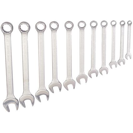 Metric, Combination Spanner Set, 26mm - 50mm, Set of 11, Chrome Vanadium Steel