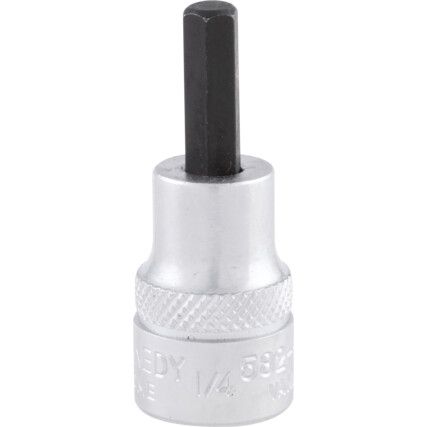 3/8in. Drive,  Hexagon Bit Socket, 1/4in. A/F,  Imperial