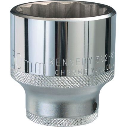 3/4in. Drive,  Bi-Hexagon Socket, 60mm,  Metric,  12 Point