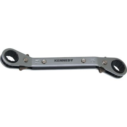 Double End, Ratchet Ring Spanner, 17 x 19mm, Metric