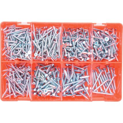 POZI CSK WOODSCREWS STEEL METRIC BZP KIT