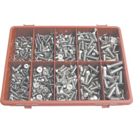 METRIC SKT C/SUNK HEAD SCREW KIT A2 AVG-410PC