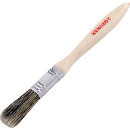 1/2in., Flat, Natural Bristle, Angle Brush, Handle Wood