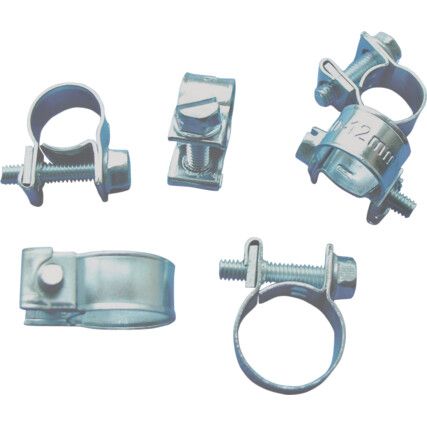 9-11mm ZINC PLATED MINI CLIPS (NUT & BOLT)