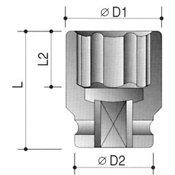 Chrome Molybdenum Impact Sockets: 1/2" Drive BSW Size, Deep Length, 6-Point thumbnail-3