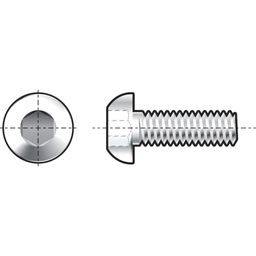 Socket Head Button Screw, UNC - A2 Stainless - Grade 70 - ASME B18.3 thumbnail-0