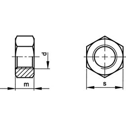 Hexagon Nut, Metric - Galvanised Steel - Grade 8 - DIN 934 
 thumbnail-1