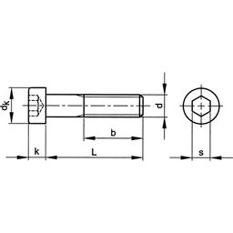 Socket Head Cap Screw, Metric - Steel - Grade 8.8 - Low Head - DIN 7984 thumbnail-1