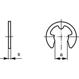 External E-Clip, Metric - Spring Steel - DIN 6799 thumbnail-1