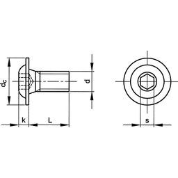 Socket Head Flange Button Screw, Metric - Steel - Grade 10.9 - ISO 7380-1 thumbnail-2