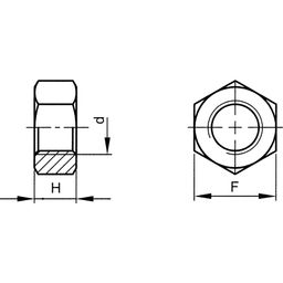 Grade 8 Hexagon Full Nuts - DIN 555 thumbnail-1