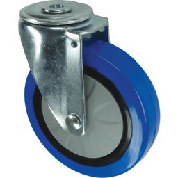 Pressed Steel Castors, Light to Medium Duty, Rubber Tyred Wheel, Nylon Centre thumbnail-4