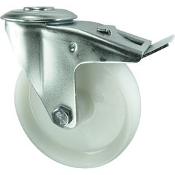 Pressed Steel Castors, Medium Duty, Nylon Wheel thumbnail-1