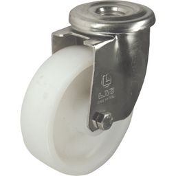 Stainless Steel Castors - Nylon Wheel - Plain Bore - Roller Bearing thumbnail-3