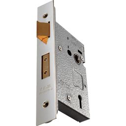 3-Lever Mortice Sashlock - Satin Chrome Plate or Polished Brass Finish thumbnail-0